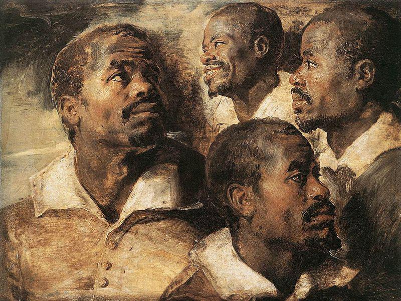 Peter Paul Rubens Four Studies of the Head of a Negro Sweden oil painting art